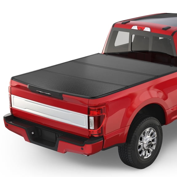 BDFHYK 6'8" Hard Tri-Fold Truck Bed Tonneau Cover Compatible with Ford F-250 F-350 Super Duty 1999-2025 6.8 FT (81.9") Box, Heavy-Duty Lock Cover w/Waterproof, Anti-UV, No-Drill, Anti-Theft