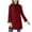 Wine, variant on Women's Fashion Double Buckle Woolen Jacket Pockets Lapel Solid Color Coat