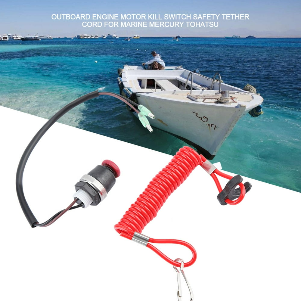 OTVIAP Outboard Engine Motor Kill Switch Safety Tether Cord for Marine