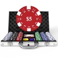 thumbnail image 1 of Juego de fichas de póquer HEITOK de 300 piezas con peso de 11,5 g con funda y accesorios, 1 of 8