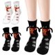 thumbnail image 2 of Magnetic Holding Hands Socks for Women Men, Funny Socks for Couple, Crazy Silly Sock for Adult Kids,Family, 2 of 5