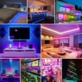 thumbnail image 3 of Kit de tira LED RGB 5050 Bluetooth de 5 m, tira de luz flexible multicolor SZ-Climax con control remoto de 24 teclas, fuente de alimentación de 12 V, tira LED RGB decorativa para el hogar, fiestas, b, 3 of 5