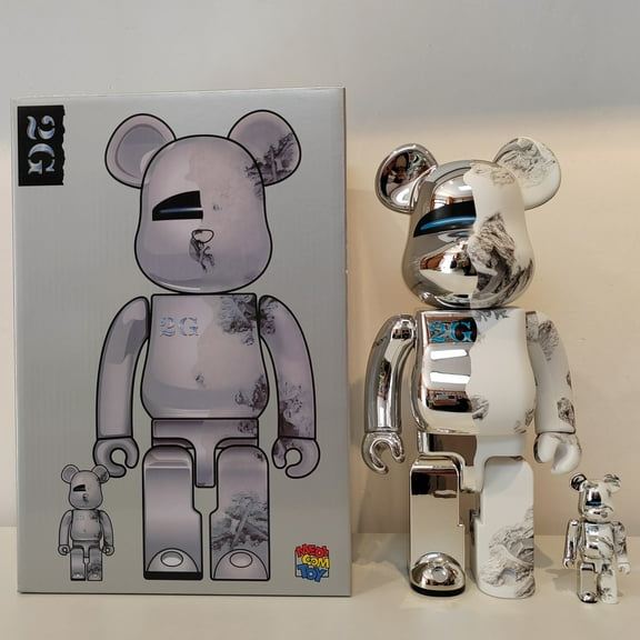 Figura de regalo coleccionable de Bearbrick 400%+100% HajimeSorayama 2G, estilo robot de 28 pulgadas de altura