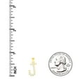 thumbnail image 2 of 10k Yellow Gold Unisex Cubic-zirconia Initial Alphabet J Charm Pendant for Men Women, 2 of 3