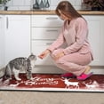 thumbnail image 6 of Elk Merry Christmas Kitchen Rugs Set Of 2 Non Slip Kitchen Floor Rug and Mat Cushioned Kitchen Runner Rug Standing Area Mat Carpets for Farmhouse Decor 17"x47"+17"x30" Black Edging, 6 of 7