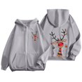 thumbnail image 6 of Christmas Hoodies for Women 2025 Long Sleeve Zip Up Graphic Hooded Sweatshirt with Pockets Holiday Jacket Coat, 6 of 7