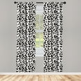 thumbnail image 3 of Ambesonne Leopard Curtains, Monochrome Sketchy Print, Pair of 28"x95", Charcoal Grey and White, 3 of 5