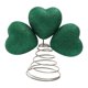 thumbnail image 4 of Adorno de árbol de Navidad con forma de corazón de San Patricio, tréboles, decoración de escritorio para interiores y exteriores. chorro de arena, 4 of 7