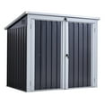 thumbnail image 1 of Outsunny 5ft x 3ft Outdoor Garbage Bin Storage Shed, Metal Garbage Shed, 1 of 9