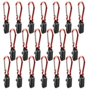 Tent Tarp Clips Clamps, 20Pcs Thumb Screw Tent Tighten Lock for Outdoor, Camping, Farming, Garden(Red)
