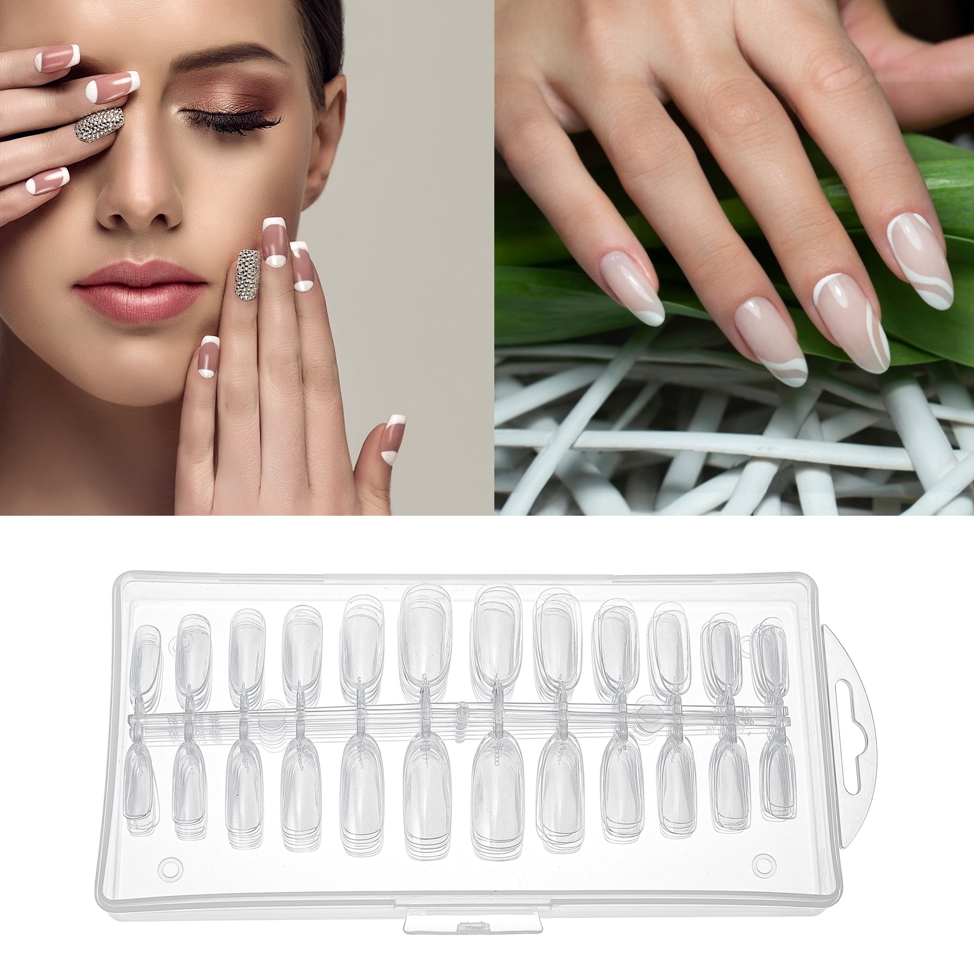 Unique Bargains No Trace Fake Nails 240 Pcs [Long Oval]