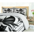 thumbnail image 5 of Ambesonne Cat Duvet Cover Set, Mid Century Modern Boho Kitties, Queen, Pale Grey Charcoal Grey, 5 of 6