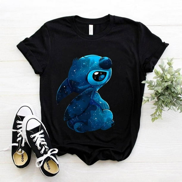 Stitch Camisetas Dibujos Animados Mujer Camiseta Navideña Con