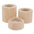 thumbnail image 4 of Candelabro de Madera ANGGREK Copa de Vela Redondo 3 Piezas para Oficina Dormitorio, 4 of 8