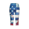 thumbnail image 5 of Tnhcen Women’s Independence Day Yoga Pants – High Waisted Stretch 7/7 Leggings with Star-Spangled Print! Active Wear Yoga Pants for Women, 5 of 5