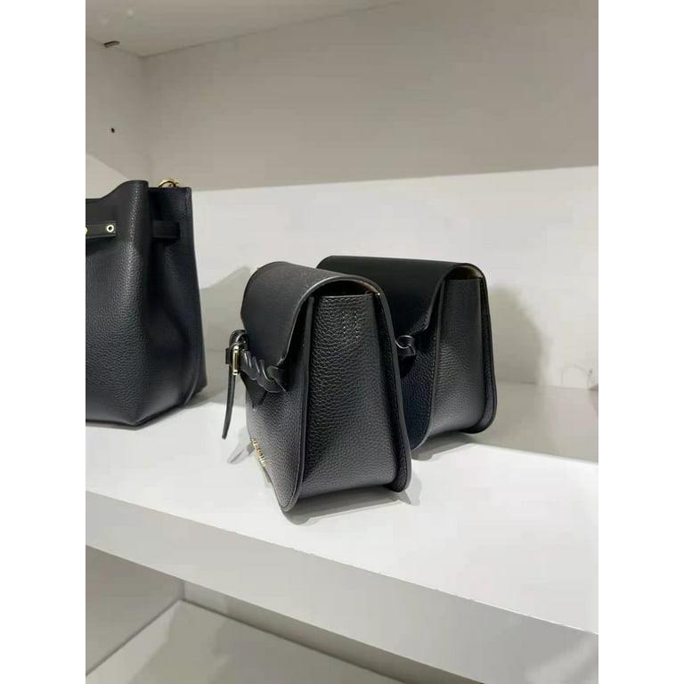 Michael Kors 35S2GU5C5T Emilia Small Pebbled Leather Crossbody Bag in Black