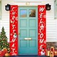 thumbnail image 2 of AnuirheiH Merry Christmas Door Banners Porch Sign Hanging Banner Flag for Home Wall Indoor Outdoor Christmas Party Decorations, 2 of 2