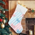 thumbnail image 5 of Pastel Blue Pink White Bows on Stripes Christmas Stockings Large Capacity 18 inch Gift Bag with Hook Xmas Holiday Decor 1 Pack, 5 of 8