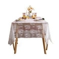thumbnail image 2 of Plain White Openwork Nylon for Photography Rose Coffee Tablecloth Wedding Decoration, 2 of 7