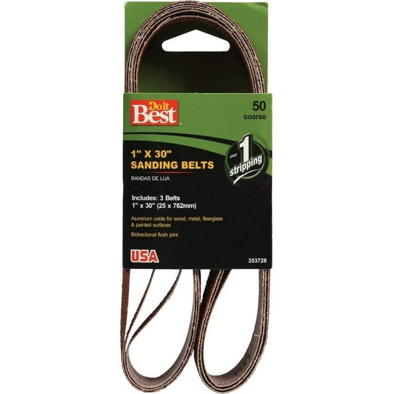 Ali Industries Do It Best Sanding Belt - 2x28 Sandpaper Belt - Multicolor