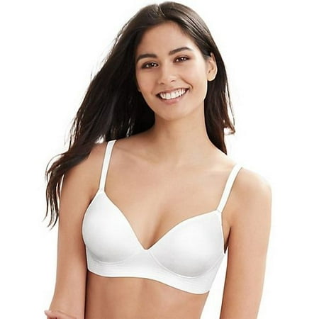 

Hanes-Hanes Ultimate No Dig Support Smoothtec Wirefree Bra-White-X Small