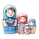 thumbnail image 1 of 6 piezas de muñecas rusas, muñecas anidadas, muñecas Matryoshka de madera, juguetes coleccionables hechos a mano, artesanía única, adecuados para regalar, decoración del hogar, Estilo C, 1 of 9