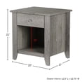 thumbnail image 2 of Somerset Home Single Drawer End Table Nightstand (Gray Woodgrain), 2 of 8