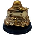 thumbnail image 4 of Laughing Buddha (Feng Shui), Blessing Buddha Sitting On Coins Design Figurine/Decoration Showpiece Statue, (Small Size for Home/Office/Business, Material: Plastic), Pack of 1, 4 of 4