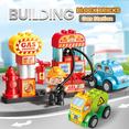 thumbnail image 4 of Gas Station Classic Building Blocks Set with Car & Truck, 43Pieces Kids Building Set Education Toys for 3-5 Years Old Birthday Gifts, 4 of 6