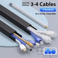 thumbnail image 2 of Cord Hider Wall for One Cord in Cord Covers for Wires on Wall Easy Install Cable Cover Wall Cable Raceway Hide Cords Cable Hider Cord Management Wall x Lin W.in H.in, 2 of 5