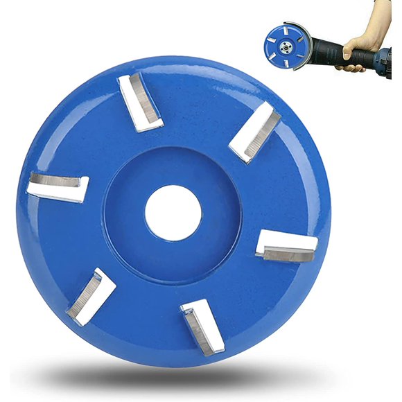 Wood Cutting Disc, Wood Cutting Disc, Stump Remover Angle Grinder Wood Carving Disc 6 Teeth Chainsaw Milling Cutter Tools