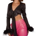 thumbnail image 1 of Txlixc Blusa de corte irregular para mujeres Txlixc moda, 1 of 8