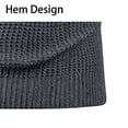 thumbnail image 6 of Men's Waffle Knit Sweater Crew Neck Long Sleeve Slim Fit Casual Pullover Top, 6 of 9