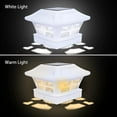 Solar Powered Outdoor Post Cap Lights Bright Warm White Filament LED