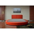 Greatime B1159 Modern Round Shape Platform Bed, Queen, Red