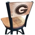 thumbnail image 3 of Holland Bar Stool  25 in. L038 - Black Wrinkle Georgia in. G in. Swivel Bar Stool with Laser Engraved Back, 3 of 3