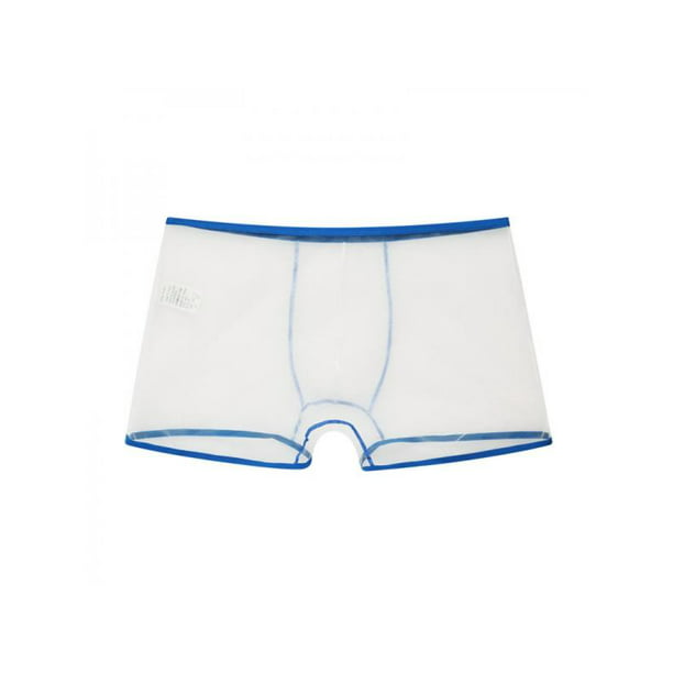 Fymall - Men's Sexy Sheer Mesh Boxer Briefs Transparent Underwear ...