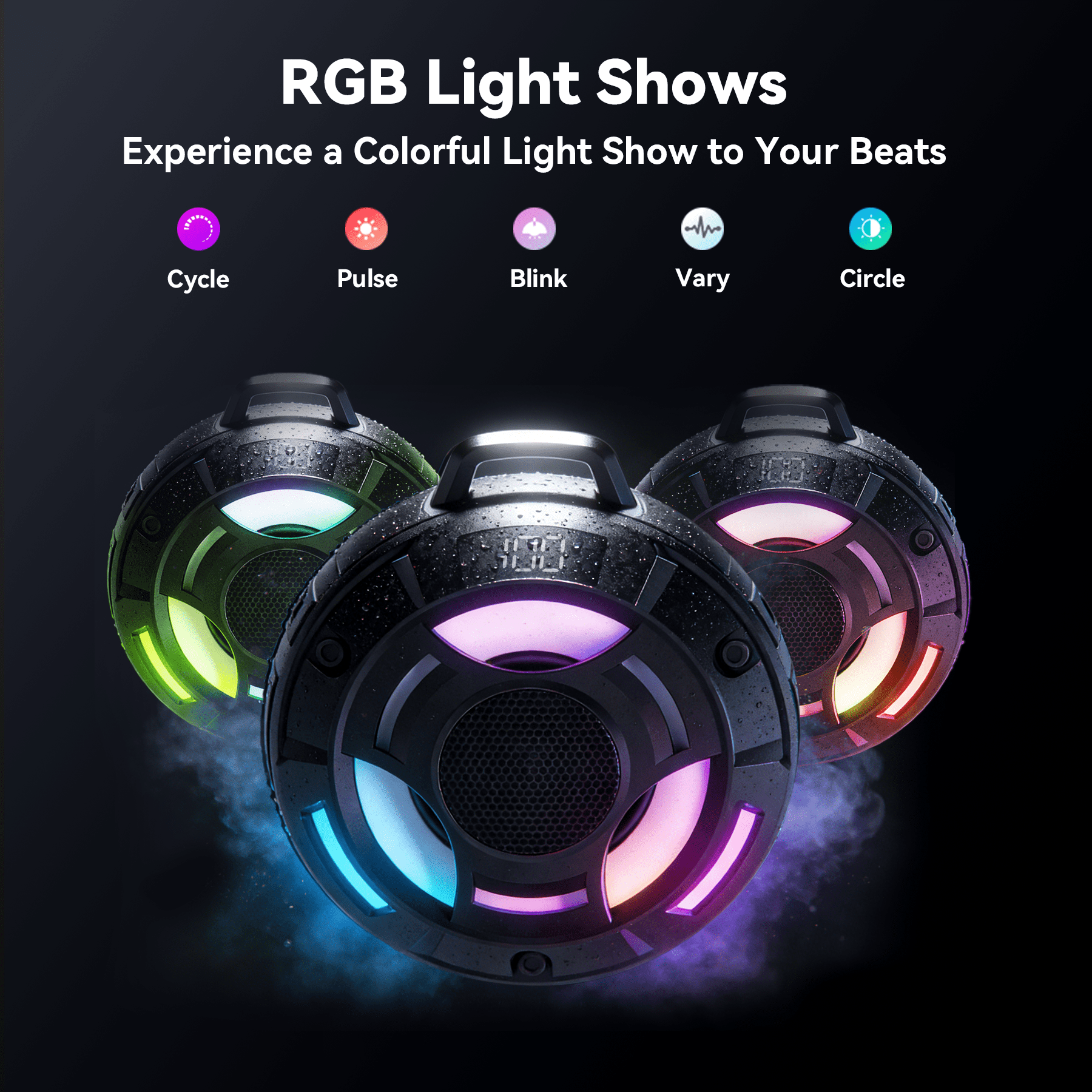 Bluetooth Shower Speaker,Portable Bluetooth 5.4 Speaker,24W Stereo Bass,RGB Lights,Wireless IPX7 Waterproof Speakers with Built In Mic,Digital Display,for Bathroom Party Travel Outdoor, Gift