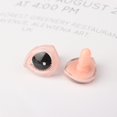 thumbnail image 3 of 10pcs 2 colors Accessories Puppet Making Animal Toys Funny Eyelash Eyes DIY Craft Eyes Doll Safety Eyes Dinosaur Eye PINK 17X20MM, 3 of 8