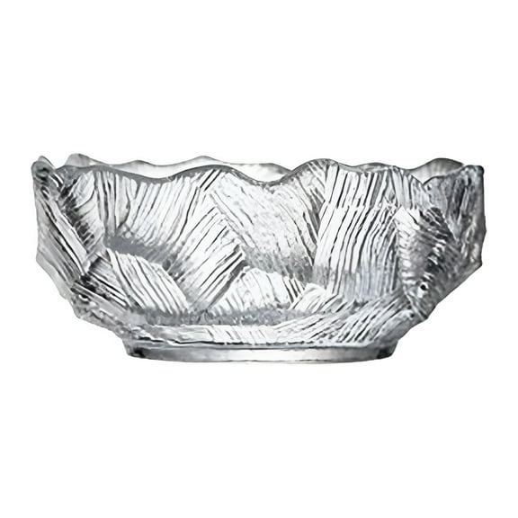 ACDANC Glass Bowl,Clear Fruit and Salad Bowl,Centerpiece Serving Bowl-Ingredient Mixing Bowl,Flower Shape-Glass Storage Container,Dishwasher Safe