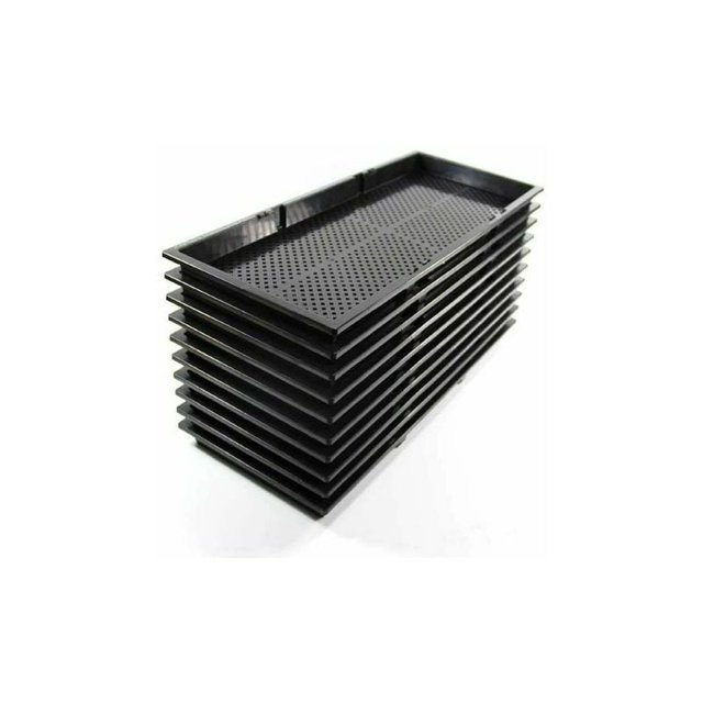 10pcs Plastique Plateau de Culture Plateau Semis Réutilisable Bac pour Plantation Noir pour Hydroponique en Serre Germination des Plantes de Semis esquí esquí Gafas de esquí