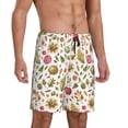 thumbnail image 2 of Logiee Fall Fruits And Vegetables Print Men's Pajama Shorts with Drawstring & Pockets,Sleep Shorts for Men,Sleepwear Bottoms,Elastic Waistband Loungewear-3X-Large, 2 of 6