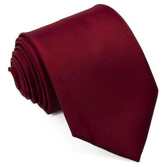 Ties For Men Satin Necktie - Mens Solid Color Neck Tie Formal, Wedding, Parties