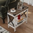 thumbnail image 5 of ZEXVIDA Narrow Side Table, End Table,Sofa Side Table, End Table Nightstand for Bedroom, Living Room, Small Spaces,White, 5 of 5