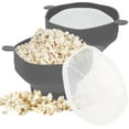 thumbnail image 3 of 2Pcs Microwave Popcorn Maker Reusable Silicone Popcorn Popper with Lid and Handle Collapsible Popcorn Bucket Heat-Resistant Popcorn Popper Bowl Dishwasher Safe for Home Party, 3 of 11