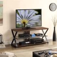 Whalen 3in1 TV Stand for TVs up to 70", Cappuccino/Gunmetal