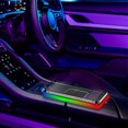thumbnail image 1 of Alfombrilla de carga inalámbrica para coche Hwuxmo de 15 W con 7 luces RGB, antideslizante, para carga rápida, color negro, 1 of 6
