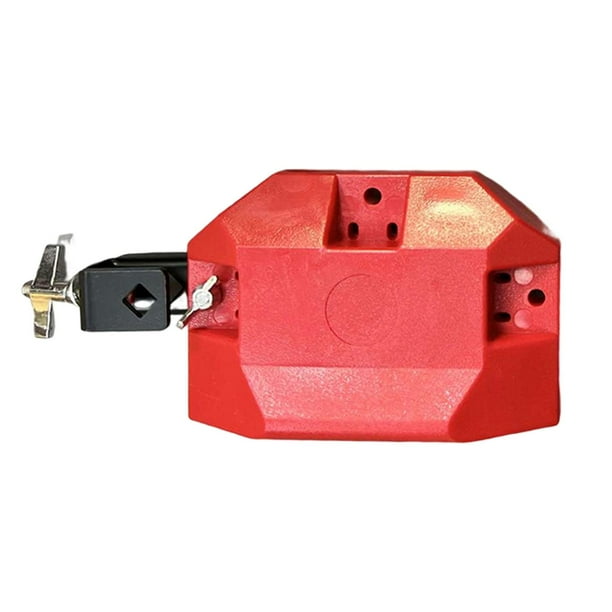 Bloque de percusión musical de tono bajo, soporte de montaje ajustable, generador de ruido para vaca Rojo