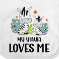 thumbnail image 4 of Inktastic Zebra My Yiayia Loves Me Boys or Girls Baby Bib, 4 of 4