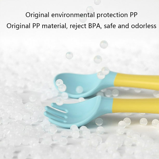 Baby Children Spoon Fork Set Soft Bendable Scoop Fork Tableware Feeding Cutlery